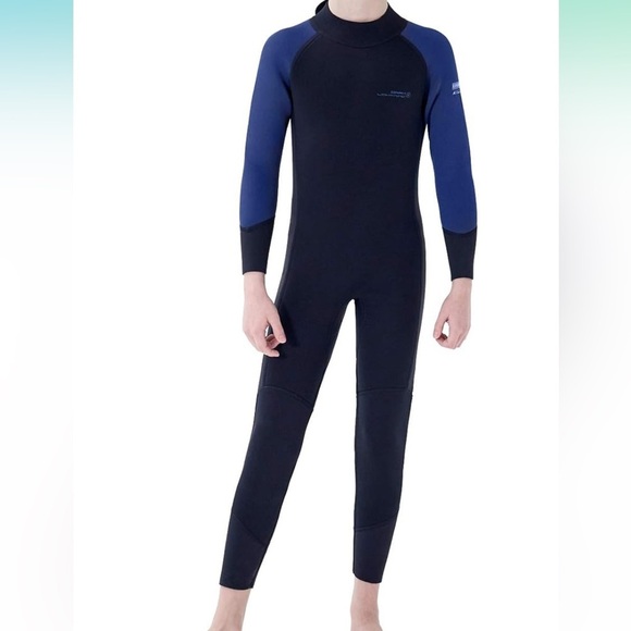 NWOT Dark Lightning Shorty Wetsuits for Kids Boys/Girls 2MM Size 10 Blue/Black - Picture 1 of 6